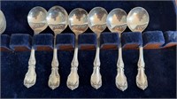 Set 6 Soup spoons sterling silver by Reed &