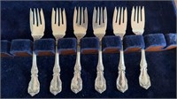 Set 6 luncheon / dessert forks sterling silver by