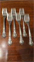 6 sterling silver lunch forks in the Chantilly