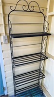 Iron metal shelf rack, bookcase, with four