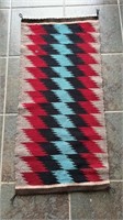Small American Indian style wool carpet, mat