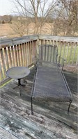 Heavy metal patio chase lounge, with adjustable