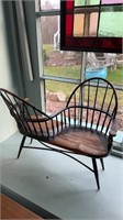 Miniature doll size Windsor conversation chair,