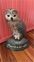 Cast-iron owl, doorstop, in the kitchen, measures