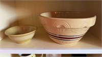 Two vintage mixing bowls, one extra large, Mark