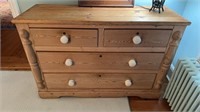 Antique Scandinavian style pine 4 drawer dresser