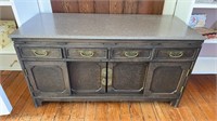 Antique, Japanese Wood, storage bench, with four