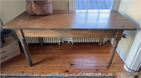 Antique farm table, with remnants of old green