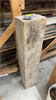 Large square chunk of wood or post, measures 8 x