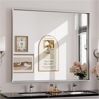 Keonjinn Brushed Nickel Mirror 42” x 36