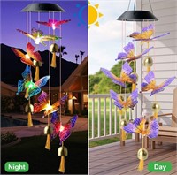 BUTTERFLY LED SOLAR WIND CHIMES