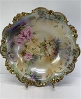 R S PRUSSIA FLORAL VEGETABLE BOWL