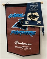 Vintage Carolina Panthers Flag & Manheim Pendant