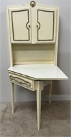 1970s French Provincial Corner Desk with Hutch