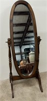 Vintage Oval Freestanding Cheval Floor Mirror
