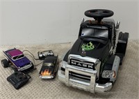 Collection of RC Trucks, Ride On Mack Truck