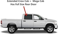 Ram Pickup Passenger RighTSide Rear Door Window