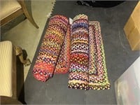LOT OF 2 COLORFUL WOVEN RUGS ONE IS A