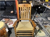 WOVEN SEAT ROCKING CHAIR THIS ITEM IS IN THE