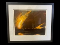 "FIRE & WATER" SIGNED FRAMED LITHOGRAPH 18/30