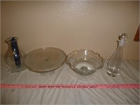 5pc Vintage Glass Collection - Service & Decor