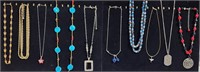 Costume Jewelry Necklace Lot Beaded Rhinestone