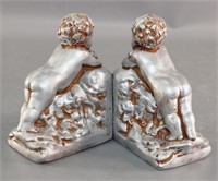 Pair Of Cast Resin Bookends