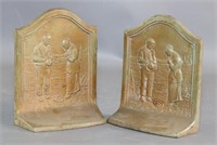 Pair of Cast 'Bronze' Bookends