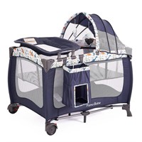Portable Baby Nursery Center  Navy Blue