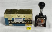 Vtg Bates Numbering Machine in Orig Box