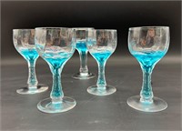 VTG CUT CRYSTAL HOLLOW STEM GLASSES (1 IS GLASS)