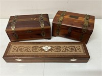 Vintage Wood Jewelry Chests, Jewelry Box