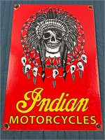 INDIAN MOTORCYCLES PORCELAIN VINTAGE SIGN USA