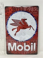 Metal sign- Mobil Oil