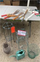 LAWN SHEARS - PLANT STANDS-WATERING BUCKET