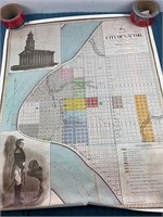 MORMON MAP OF NAUVOO JOSEPH SMITH VINTAGE