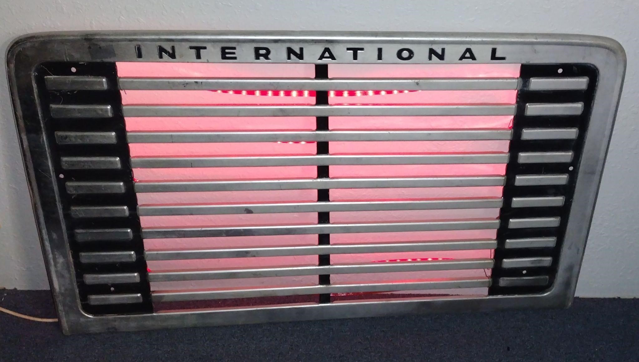 1960's International Loadstar Grill Red Wall Light