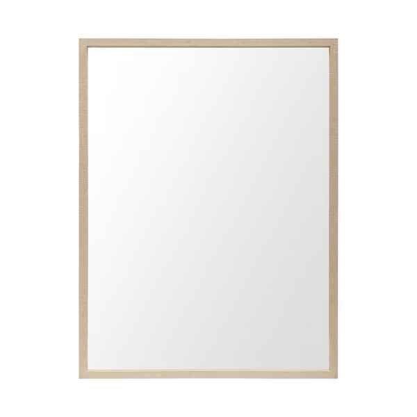 31.5-in W x 41.5-in H Tan Framed Wall Mirror