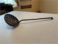 Antique forged iron sieve ladle