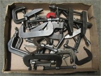 (20) Clamps including C and machines. Sizes range