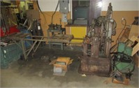 Peerless band saw, overall measures 68"T x 58"W x