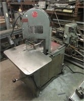 Roll-in shop band saw, 60"T x 52"W x 34"D. Note: