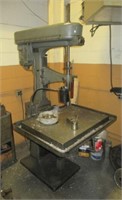 Large drill press, 84"T  and bed measures 48