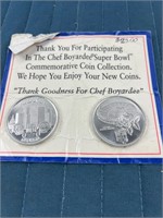 SUPER BOWL COMMEMORATIVE COINS - CHEF BOYARDEE