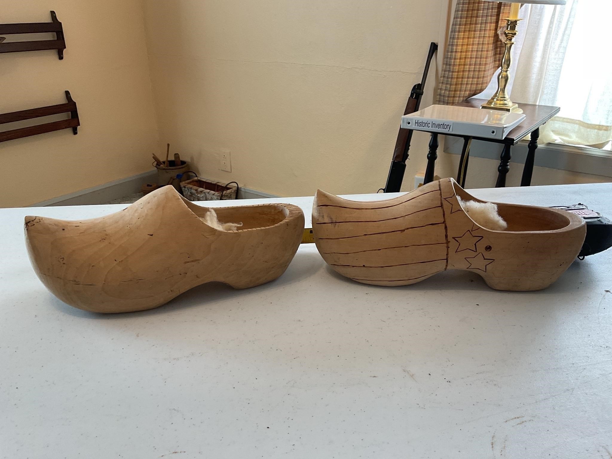 Vintage hand made wooden shoes