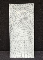 ART GLASS TRAY SPIDER WEB DESIGN