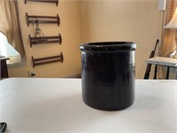 Dark brown glazed 10” crock