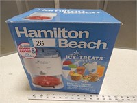 Hamilton Beach Icy Treats Maker; never used per se