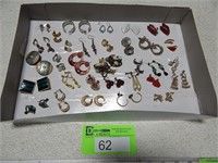 Selection of earrings; some pierced, some twist on