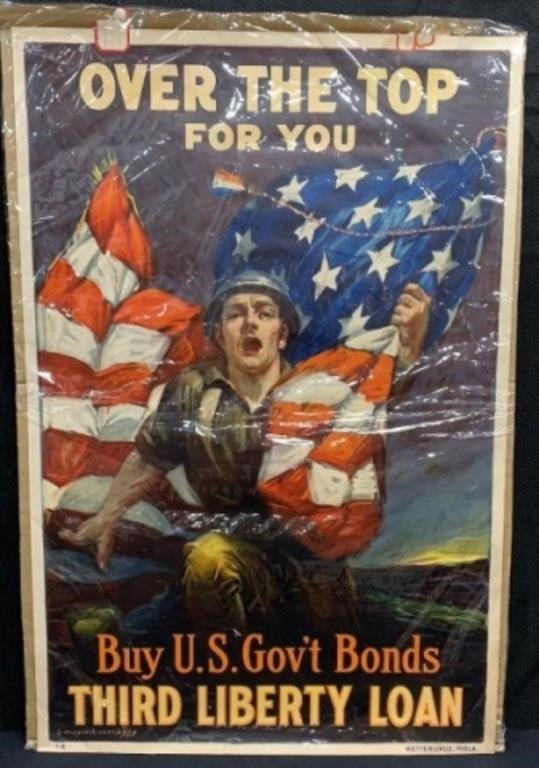 Authentic WWI War Bonds Poster by " Riesenberg"